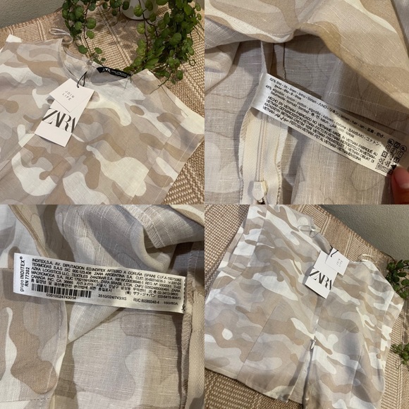 NEW ZARA LINEN CROPPED TOP - Picture 7 of 8